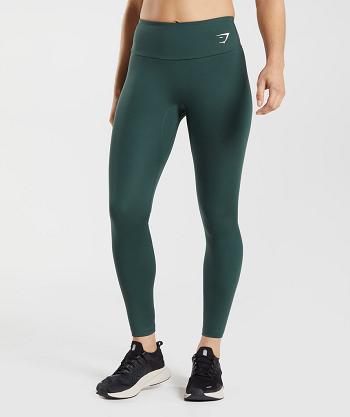 Dámské Legíny Gymshark Tréninková Zelene | CZ 4095MQZ